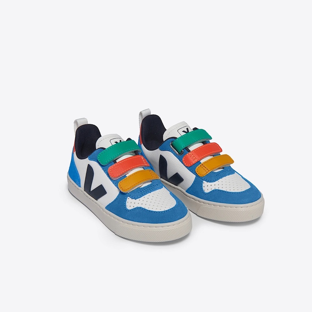 NEW Vega Kids Size 13.5 V-10 LEATHER WHITE MULTICO NAUTICO